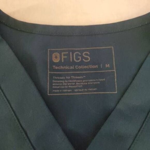 FIGS Technical Collection Teal Scrub Top - Size Medium - Picture 3 of 8
